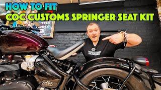 How To Fit - CoC Customs Springer Seat Kit Mod - Triumph Bobber