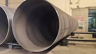 Large diameter spiral steel pipe, pipe fittings production source manufacturers.#pipeline