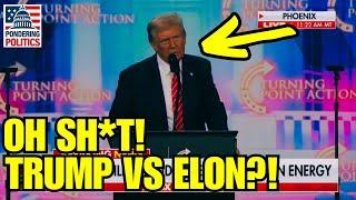 HOLY SH*T! Visibly Nervous Trump LOSES IT ON STAGE over Elon Musk!