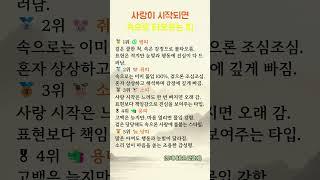 사랑이 시작되면 속으로 타오르는 띠 | 12간지