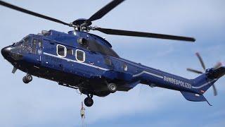 Waldbrand am Brocken- Löscheinsatz Super Puma der Bundespolizei