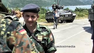 Balkan History: Nato enters Kosovo - German troops and Serbian withdrawal at Morina Border 1999