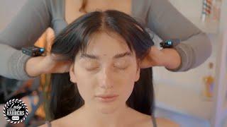 Soft Feathers ASMR Massage by Barber Lady Elle for Skinny Girls