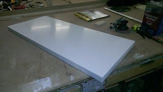 CORIAN TOP, SOLID SURFACE, EDGE GLUING