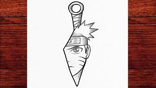 Efsane Naruto Bıçak Çizimi | Adım Adım Kolay Anime Çizim Rehberi - (Çizim Mektebi Anime)