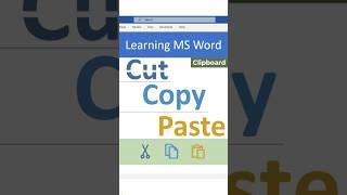 Cut Copy and Paste in MS Word | MS Word Mein Cut Copy Paste Kaise Kare | #shorts