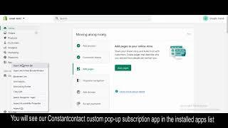 ConstantContact Custom Popup | Shopify App | Admin Tutorial | SolverCircle