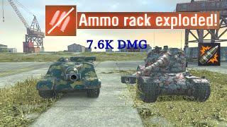 AMX 50 B and Foch 155 Ammorack Compilation - one replay 7.6K DMG - WOT B