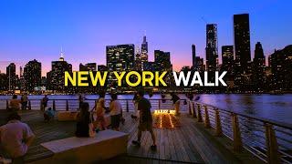 New York Virtual Tour - Queens, Long Island City Night Walk NYC