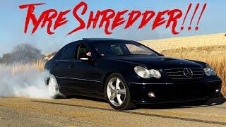 BRUTAL Mercedes C32 ?.. Gets Dialled In On Stand Alone ECU | Does MASSIVE Burnouts DIY W203 BEAST!