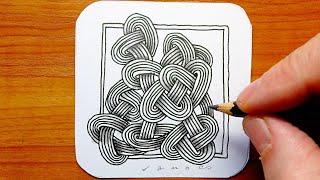 Drawing Tangle Pattern - Zentangle Art