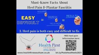 3rd must know fact about heel pain & plantar fasciitis.