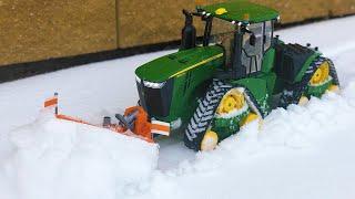 Amazing RC TRACTOR stuck in the SNOW! Bruder Toys RC