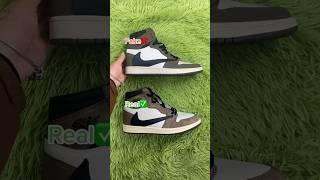 Real Vs Fake Travis Scott Dark Mocha Jordan 1 High #sneakerhead #sneakers #viral