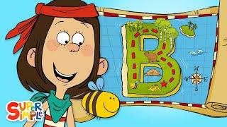 Buried Treasure on "B" Island | Captain Seasalt And The ABC Pirates | Cartoons For Kids