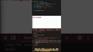 How to Style Elements using plain JavaScript #javascript #js