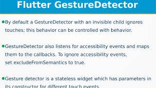 Flutter Gesture Detector Widget | Mobile(Android,iOS),Web,Desktop,Embedded