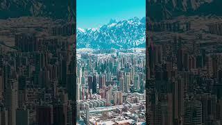 Urumqi, Xinjiang, a city at the foot of the Tianshan Mountains.