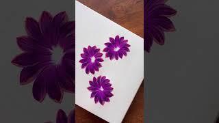 🪻Calming PURPLE DAISIES 🫶with Acrylic paints and Round brush 