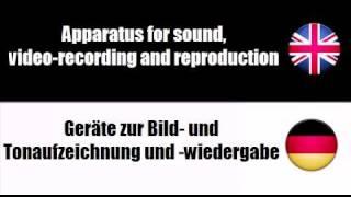 ENGLISH GERMAN   Audio visual equipment