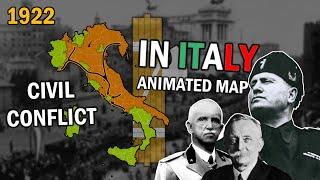 Civil Conflict in Italy/Conflitto Civile in Italia (1922): Animated Map