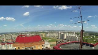 Простой таймлапс - с крыши шестнадцатиэтажки г. Кемерово (Timelapse, Rope access)