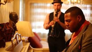 Playing blues on Louis Armstrong's piano!  Jerron "Blind Boy" Paxton & Dennis Lichtman