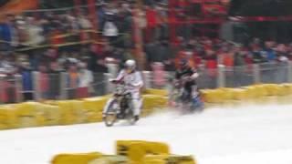 Eisspeedwayrennen Steingaden Stechen um Platz 1