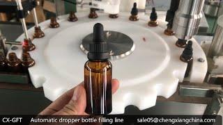 30ML glass dropper bottle filling line/cbd/hemp oil /tincture ... dropper bottle filling line