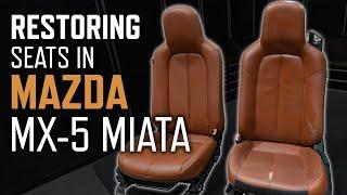 Mazda Miata Restoration - Leather Seat Upholstery