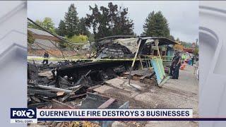 Guerneville fire destroys 3 downtown businesses