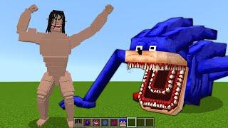 NEW Shin Sonic vs Eren Yeager Attack Of Titan Mod ADDON UPDATE in MINECRAFT PE