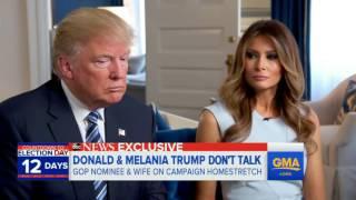 Donald and Melania don't feel talkative