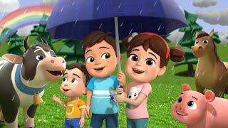 Rain Song | Animals Under The Rain +More Lalafun Nursery Rhymes & Kids Songs