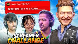 I Challenged Freefire LIVE Streamers !!!