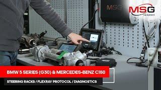 MS561.BMW 5 Series (G30)&Mercedes-Benz C180:FlexRay protocol assistance in steering rack diagnostics