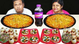 MASALA MAGGI  CHICKEN PIZZA  JOL FUCHKA  EATING CHALLENGE // STREET FOOD // food family blogs