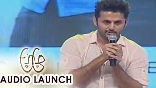 Nithin Extraordinary Speech at A Aa Audio Launch || Nithiin, Samantha, Trivikram