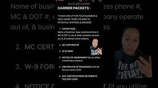 "Essential Guide to Creating Your Carrier Packet"#CarrierPacket #TruckingEssentials #FreightIndustry