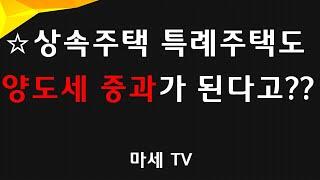 상속으로 인한 특례주택도 양도세가 중과된다고?? 1세대 1주택의 모든 것⑦ 상속주택을 활용한 절세전략 실전편