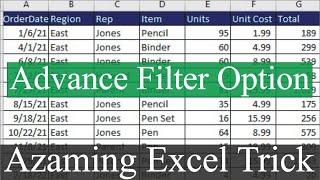 How to Use Advance Filter in Excel | MRB Tech Solutions