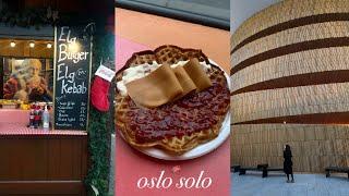 oslo solo christmas market, best italian  restaurant, norwegian waffles  NORWAY VLOG 001