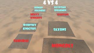 Mongols, Samurai, Spartans & Heavy Knights vs Saxons, Romans, Egyptians & Worthy Knights | UEBS 2