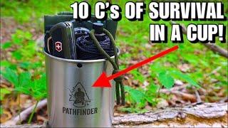 Minimalist Bushcraft Survival Kit - 10 Cs Kit In A Cup!