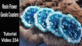 Making Flower Geode Coasters/ Start to Finish/ Resin Flower Technique