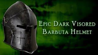 MCI-2429 Epic Dark Visored Barbuta Helmet from Medieval Collectibles