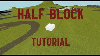 Half Block Tutorial || Roblox Plane Crazy