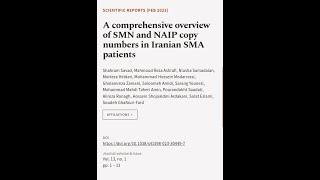 A comprehensive overview of SMN and NAIP copy numbers in Iranian SMA patients | RTCL.TV