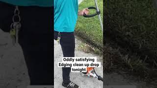 Edging a overgrown sidewalk oddly satisfying