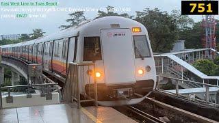 ⁴ᴷ [Morning Depot Transfer] SMRT Trains, EWL NIS Train passing Boon Lay - Kawasaki C151B 607/608